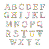 Maxbell 26Pcs Rhinestone Letter Patches Alphabet Patch Alphabet Applique for Bag Macaron Color