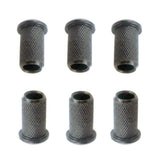 Max 6 Pieces Electric Guitar String Thru Body Ferrules Bushing Set Black