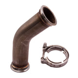 Maxbell Stainless Steel 45 Degree V-Band Pipe with 2.5 inch V band Flanges Clamp New