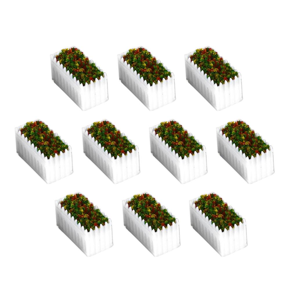 Maxbell 10pcs 1:75 Dollhouse Accessories Miniature Flower Fairy Garden Decor