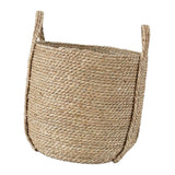 Max Natural Straw Woven Flower Pot Basket Green Plant Holder Cloth Hamper M