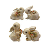 Maxbell 4 Pieces Ceramic Rabbit Figurine Statue Modern Collection for Party Tabletop
