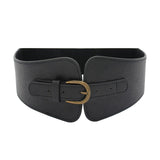 Maxbell Fashion Elastic Waist Belt for Dresses Waistband Decorative Pin Buckle Belt Black