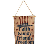 Max DIY Wood Hanging Lettered Board Plaque Wall Decor Sign America Flag Style 1