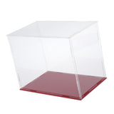 Max Maxb 1pc Acrylic Clear Display Case for Building Blocks Toys Car Model Doll red