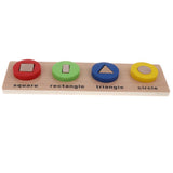 Maxbell Wooden Geometric Shape Puzzles Color Shape Sorter Kids Educational Toy B
