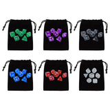 Maxbell Polyhedral Dices Multicolour Dices Set with Storage Bag for Table Game 6 Set