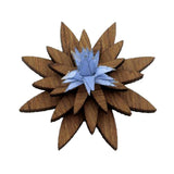 Maxbell Men's Wood Lapel Flower Wooden Brooch Boutonniere Pin Suit Wedding Corsage 5