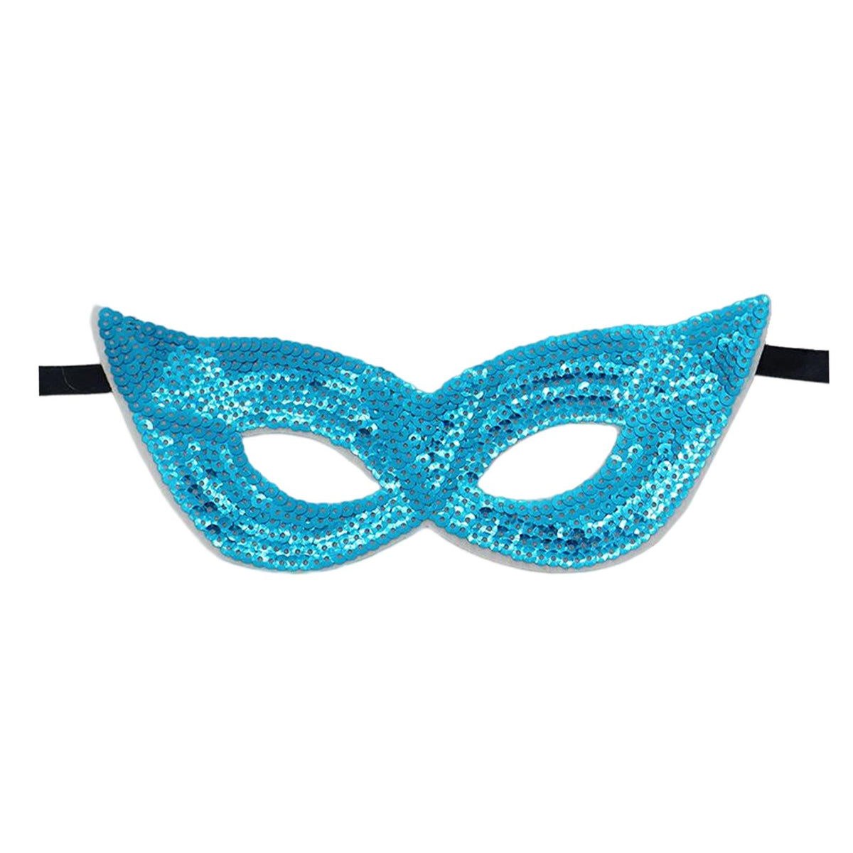 Maxbell Mardi Gras Masquerade Eye Mask Sequin Eyemask Carnival Halloween Photo Prop Blue
