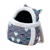 Maxbell Portable Cat Carrier Bag Backpack Breathable Pet Cage Warm for Walking Blue 28x21x36cm S