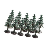 Maxbell 10Pcs Artificial Mini Christmas Tree for Architecture Landscape Desktop