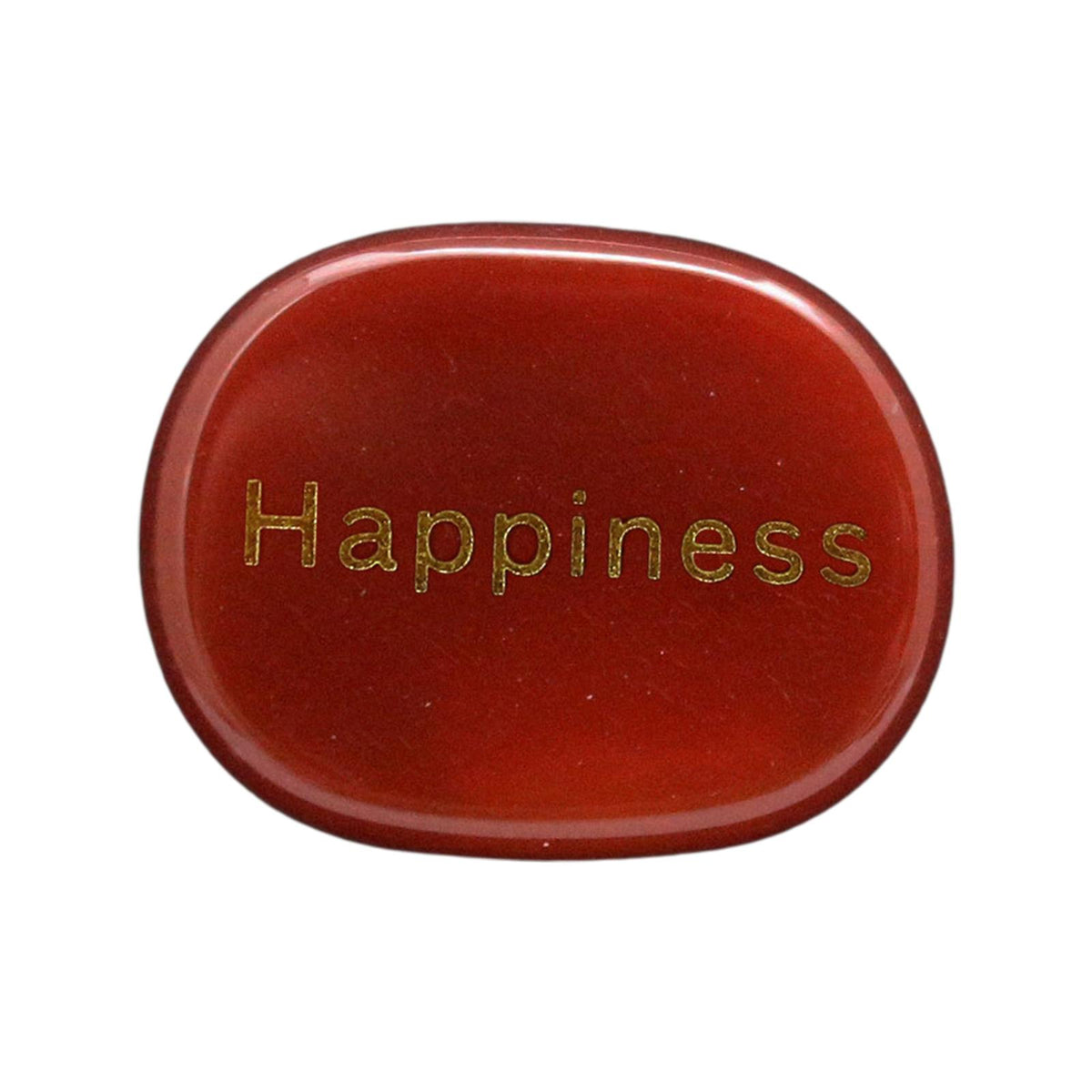 Maxbell Oval Shaped Engraved Stone Polished Tumble Stones for Home Decor Arts Crafts Red