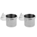 Maxbell Bird Parrot Stainless Steel Feeding Cups with Acrylic Cup Holder 7CM