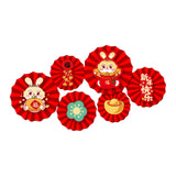 Maxbell Chinese Decoration Wall Sticker Decals Paper Flowers Fan for Bedroom Decor style A