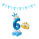 Max Maxb Aluminium Foil column stand number balloon hat banner wedding party decors 6