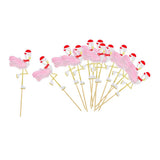 Max 12 Pieces Flamingo Cupcake Picks Cake Topper Christmas Cake Decors Pink