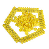 Maxbell Livestock Animal Dog Sheep Ear Tag 001-100 Numbers Eartag 100 Sets Yellow
