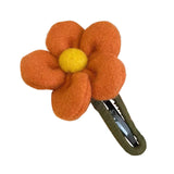 Maxbell Autumn Winter Large Flower Hair Clip Elegant Hairgrips Women Girl Female Orange