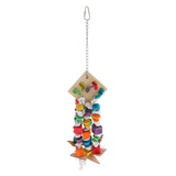 Max Wooden Sisal Parrot Cage Hanging Toy Bite Climbing Training Puzzle Bird Toy