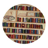 Max Round 3D Books Waterproof Table Cover Tablecloth for Table 150cm Dia