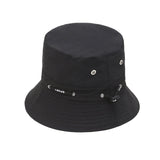 Maxbell Bucket Hat with Rope Breathable Summer for Gardening Fishing Hunting black