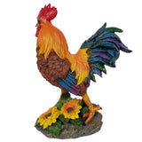 Max Resin Rooster Cock Figurine Garden Yard Ornament Farm Animal Decor Model A