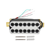 Maxbell Electric Guitar Pickup Double Coil 4P Prewired for 7 Strings Guitar Replaces Neck White