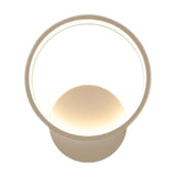 Maxbell Wall Sconce Lighting Fixture White for Bedside Living Room Bedroom Round