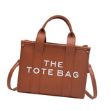 Maxbell Girls Woman Tote Top Handle Shoulder Bag PU Leather Adjustable Strap Stylish Brown