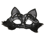 Maxbell Luxury Masquerade Ball Mask Cosplay Costume Lace Masks Girls Dress Up Black With Hair