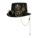 Maxbell Steampunk Top Hat Gothic Retro Style Head Gear Costume Rave Headwear Party 60-61cm