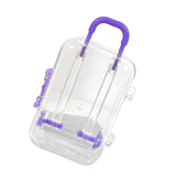 Maxbell Jewelry Organiser Suitcase Shape Portable Treasure Chest Box Keepsake Violet