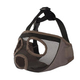 Maxbell Pet Bulldog Mesh Mouth Muzzle Short Nasal Dog Anti Bite Mask Gray XL