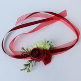 Maxbell Wedding Corsage Wrist Flower Wedding Supplies Photo Props Wrist red