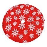 Maxbell 35inch Christmas Tree Skirt Soft Floor Mat for Holiday Party Decorations Style A