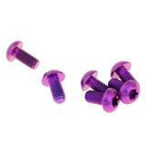 Maxbell 6pcs M5 x10/12mm Bike T25 Head Screw Disc Brake Rotor Bolts Purple  M5×12mm