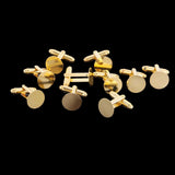 Maxbell 10 Pieces Wholesale Mens Jewelry Cuff Links Shirt DIY Cufflinks Glue Pads Gold Tone