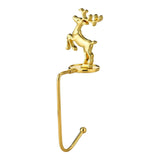 Maxbell Fireplace Hook Hanger Christmas Stocking Holder for Ornament Party Cafe Deer Shape Gold