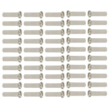 Maxbell 50Pcs Bike Spoke Nipples Spoke Decoration End Tips Nipples Bicycle Spoke Cap 16mm 14G Argent