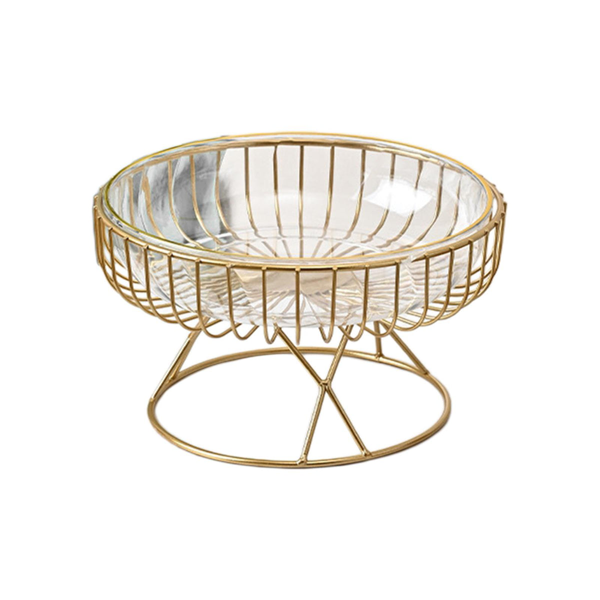 Maxbell Metal Wire Fruit Basket Storage for Kitchen Countertop Outdoor Parties Decor Clear M
