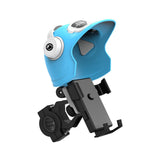 Maxbell Bike Phone Mount Holder with Sun Visor Universal Phone Clip for Bicycle Blue Handlebar