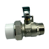 Maxbell Brass Ball Valve PPR Pipe Hot Melt Hose Fitting  Switch 25.5mm Male Thread