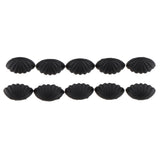 Maxbell 10pcs 1/6 Dollhouse Miniature Shell Shape Door Handles Doorknobs Accs Black