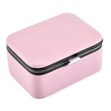 Maxbell PU Leather Jewelry Box Earrings Ring Pendant Box Storage Case Pink