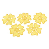 Max Maxb 5Pcs Embroidery Flower Sew On Patch Badge Clothes Fabric Applique Yellow