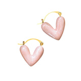 Maxbell Heart Shape Girls Earring Stud Drop Earrings Jewelry Lightweight Accessories Pink