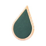 Maxbell Drop Shaped Necklace Display Stand Wooden Rack for Countertop Shows Selling M Green
