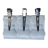 Maxbell 4Pcs No Bend Seamless Curl Pin Hair Clips Clamps for Makeup Hairstyling Butterfly White