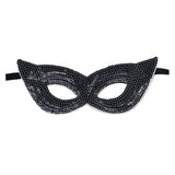 Maxbell Mardi Gras Masquerade Eye Mask Sequin Eyemask Carnival Halloween Photo Prop Black