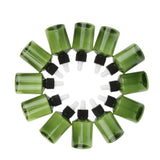 Maxbell 12 Pieces Refillable Empty Dropper Bottle 50ml Black Cap White Dropper